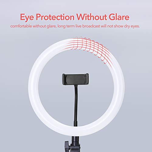 Andoer Luz redonda selfie de LED regulável de 10