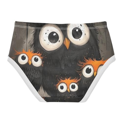 Toddler Girl Panties, Owl Mother and Little Owl Cotton Girls Underwear, 2T–8 Years2