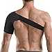 Saluaqui Shoulder Brace, Adjustable Recovery Shoulder Support Strap, Brace for Women Men, Keep Warm, Injuries Pain Arm (L46-49cm)