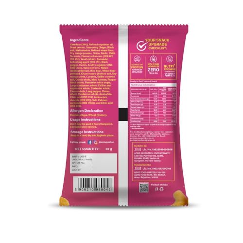 Image of Acme Poshan Nutri+ Protein Puffs Spicy Fusion | Healthy Snack | High Protein & Fiber | Crunchy Millet Puffs | No Maida | 50g