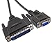 CablesOnline, 6ft Null Modem DB9 Female to DB25 Male Serial Data Transfer Black Cable, NM-306K