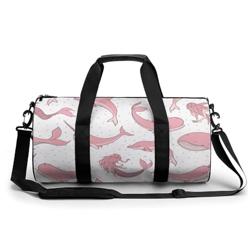 Sac de sport gym motif dauphin avec bandoulière réglable
