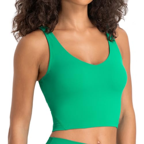 Image of Lemedy Women Sports Bra Longline Crop Tank Top | Medium Support, Padded, Yoga, Workout, Running, Removable Pads, Wide Straps, Extremely Soft, for Women