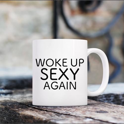 Taza de cerámica blanca de 11 oz con diseño divertido miniatura 3