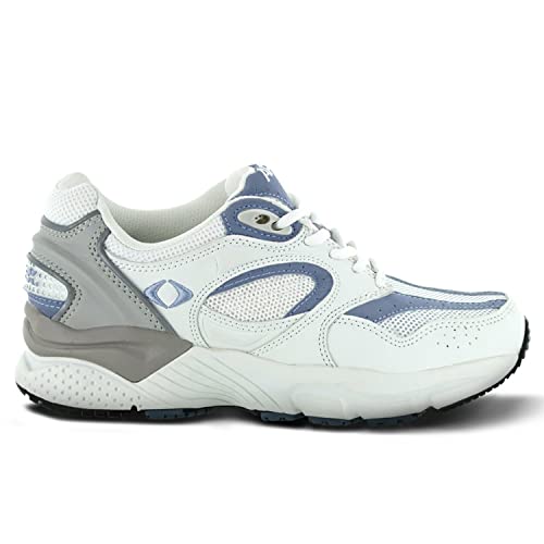 Apex Women's Walking Shoes Light Blue Diabetic Athletic Shoes Plantar Fasciitis, and Heel Pain Relief Extended Widths3