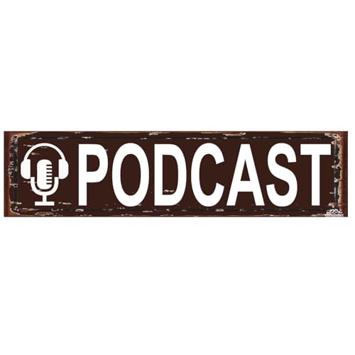 Podcast Street Metal Sign – Vintage Studio Recording Wall Art for Home, Office, or Bar...