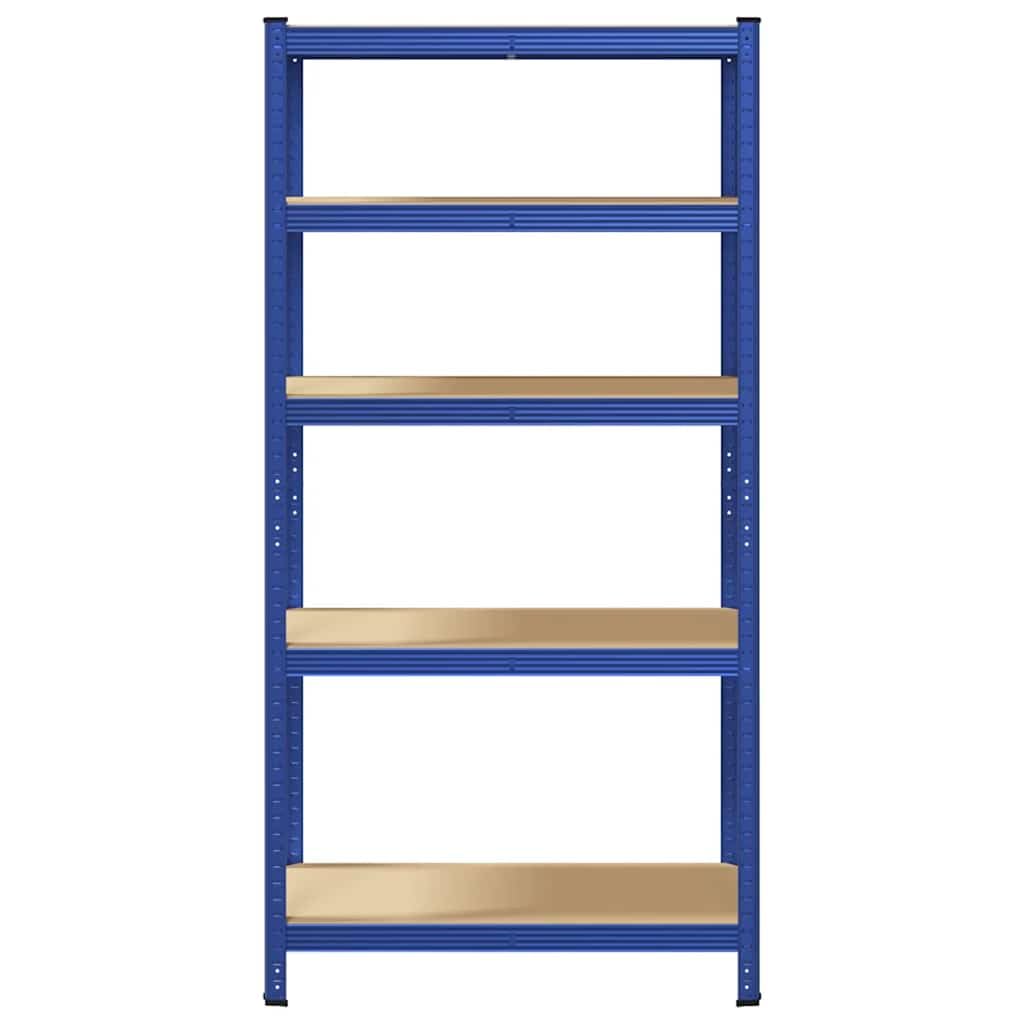Scaffalatura per carichi pesanti con 5 ripiani regolabili in altezza, 90 x 40 x 180 cm, colore blu, in acciaio zincato, portata 875 kg