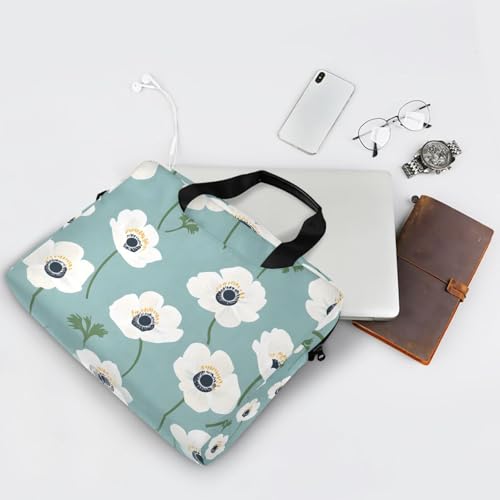 Maletín para portátil ALAZA con patrón floral blanco, 13-15.6 pulg. miniatura 7