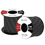 Brotree パラコード 2mm 3芯 反射 30m 細引き テントロープ ガイライン 耐荷重90kg DIY 編み キャンプ サバイバル アウトドア用-反射黒