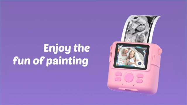 Kinder Digitalkamera Mit Sofortdruck - 1080P Fotokamera Mit Thermodrucker, 32GB SD-Karte, Für Kinder 3-12 Jahre