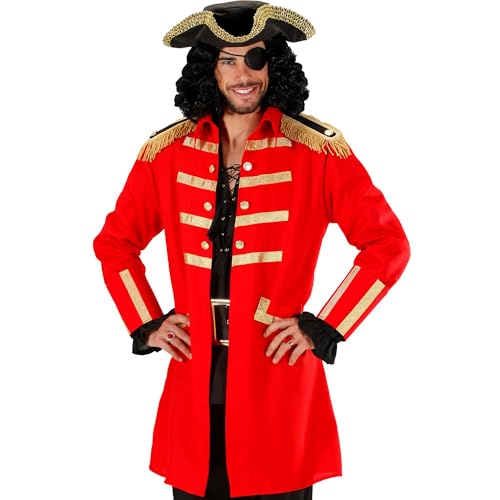 W WIDMANN MILANO Party Fashion - Costume Capitaine Pirate, manteau et chapeau, corsaire, flibustier, carnaval