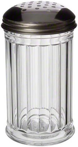 American Metalcraft SAN312 Plastic Cheese Shaker with Perforated Stainless Steel Lid, 12-Ounces