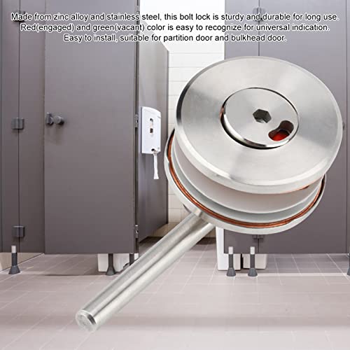 Bathroom Lock Zinc Alloy Stainless Steel Vacant Engaged Privacy Indicator Toilet Hardware Accessory for Door Toilet