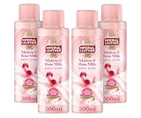 Imperial Leather Pampering Bath Soak, Mallow and Rose Milk, Rich and Creamy Bubble Bath, Gentle Skin Care, Bulk Buy, Pack of 4 x 500 ml