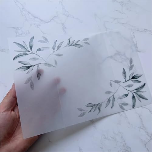 Papier vélin vert 5x7 pour invitation mariage et faire-part (50 feuilles)