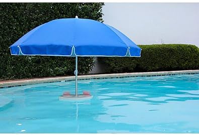 Pool Buoy 7-Foot Floating Umbrella and Buoy in Atlantic Blue
