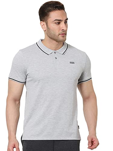 Image of Jack & Jones Men's Yellow Polo Collar Slim Fit T-Shirt