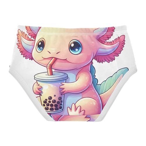 Florals Toddler Underwear Custom 2t Cotton Panties Little Girl Cute Pastel Colored Axolotl Kids Undies Briefs2