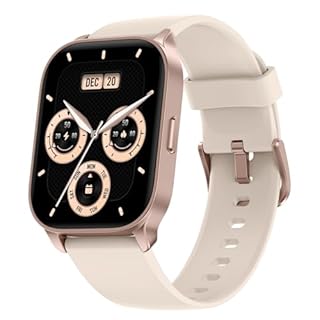 TOOBUR Smart Watch for Women, Smartwatch Compatible Android and iOS Phone, Answer/Make Calls, Fitness Tracker Watch, Heart Rate/Sleep Tracker/100 Sports/IP68 Waterproof, Ivory