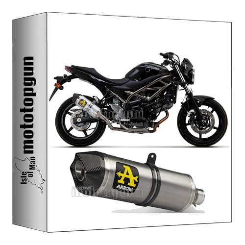 Pot echappement Arrow Race-Tech alu embout carbone Suzuki SV 650 2016-2023