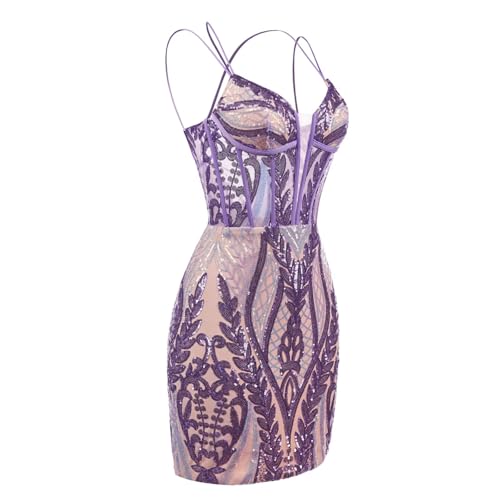 Sparkly Sequin Tight Homecoming Dresses for Teens Short Spaghetti Straps Mini Prom Cocktail Party Dress2