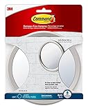 Command Bath Mirror, Satin Nickel, 1-Mirror, 2-Water-Resistant Strips, Organize Damage-Free