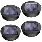 Solarleuchten Ersatzteile | Solarleuchten Ersatz Top mit LED Leuchtmitteln IP65 Wasserdicht Solarpanel Laterne Leuchten Ersatzoberteil Glühbirne Ersatzteil φ8cm für Solarlaterne Garten Auße und DIY