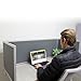OBEX Acoustic Mounted Screen Privacy Panel Table Top Separator, Sound Blocking Desk Divider (Graphite, 18