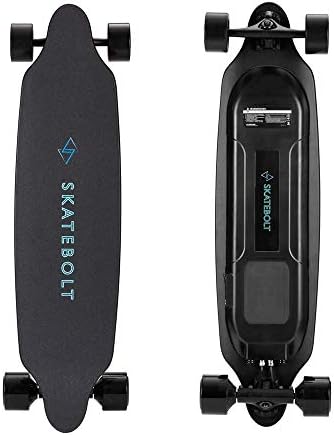SKATEBOLT Electric Skateboard Longboard with Remote Controller, 25 MPH Top Speed, 18.6 Miles Max Range, Dual Motors, 8 Layers Maple with Updated Board - 2nd Generation