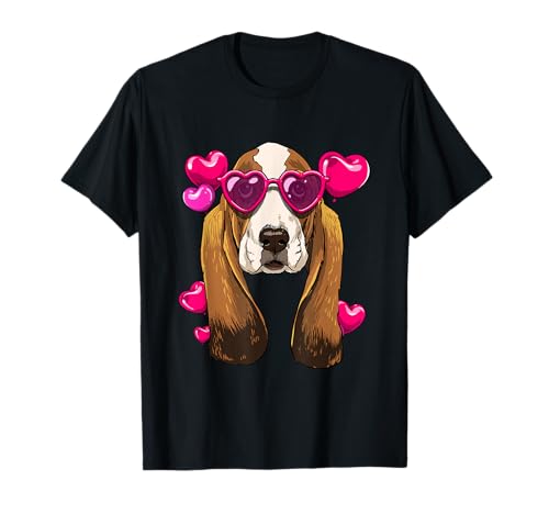 Basset Hound Chemise de Saint-Valentin pour les amoureux des chiens basset T-Shirt