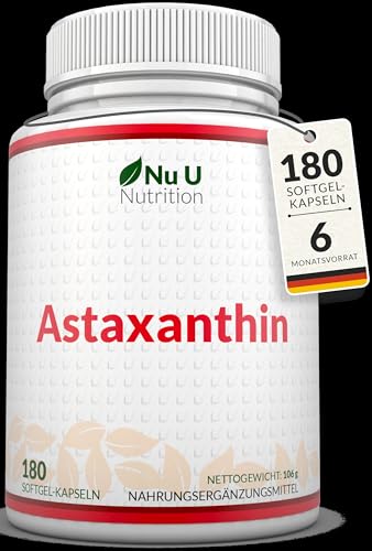 Astaxanthin 12mg - 180 Hochwirksame Softgel-Kapseln - 6-Monats-Vorrat - Kraftvolles Antioxidans-Ergänzungsmittel - Astaxanthin aus Haemotococcus Pluvialis Algen - Hergestellt in Großbritannien Astaxanthin 12mg - 180 Hochwirksame Softgel-Kapseln - 6-Monats-Vorrat - Kraftvolles Antioxidans-Ergänzungsmittel - Astaxanthin aus Haemotococcus Pluvialis Algen - Hergestellt in Großbritannien