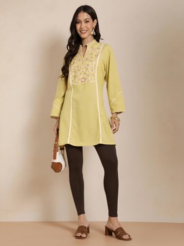 Image of TWIN BIRDS Women Viscose Ankle Leggings | Stretchable Kurti Wear Bottom