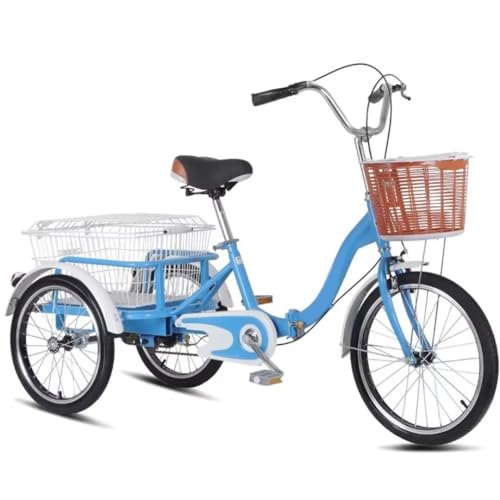 Triciclo Plegable 20 Pulgadas para Adultos Azul miniatura 1