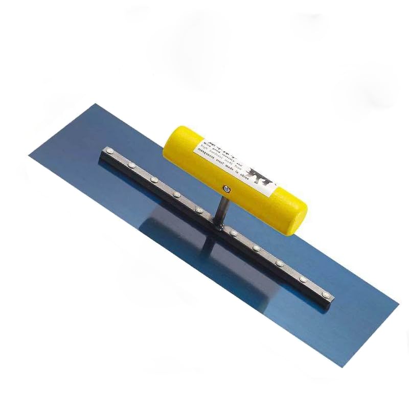Trowels, wooden handle, 250mm in length and 100mm in width, Blue steel steel blade material
