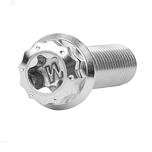 Image of Titanium Flange 12 Point Head M8 x15 20 25 30 35 40 45 50 55 60 65mm Screw Bolt Pack of 4 (M8x30mm, Normal Titanium)
