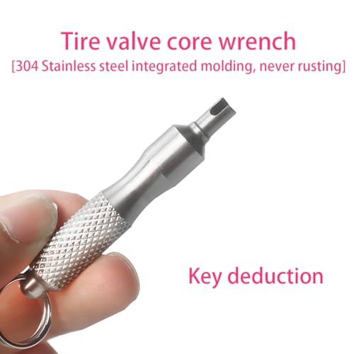 Image of HZEL Car Tire Valve Core Removal Tool Kit, Stainless Steel Vehicle Valve Core Remover with Valve Cores, Auto Valve Stem Puller for Tire Repair Install, Universal for SUV Trucks Bicycles