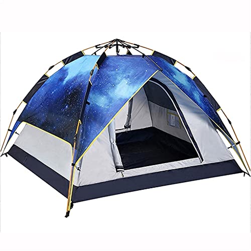 Carpa automática para camping 3-4 personas azul miniatura 1