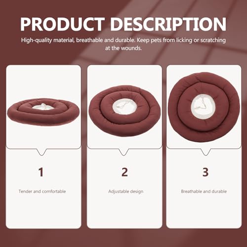 Collier de récupération chat tissu imperméable rouge anti-léchage coton - 8