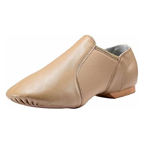 Dynadans Leather Upper Slip-on Jazz Shoe for Girls and Boys (Big Kid/Little Kid/Toddler) 3M Little Kid Brown Cover