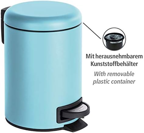 Domestic Partner Pedal bin Leman Blue, Steel, 22.5 x 17 x 25 cm