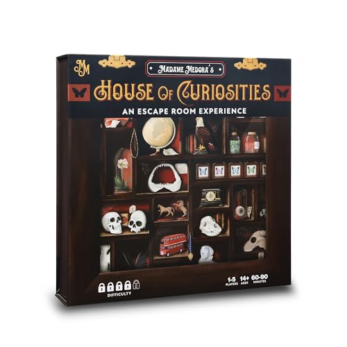 Madame Medora’s House of Curiosities: Engaging Ghost-Themed Mystery Solving Game Kit for Adults. Cryptic Puzzle Files for Families, Friends, Immersive Date Night
