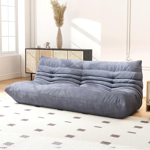 Full Foam 3-Seater Sofa Bean Bag Floor Couch for Adults Waterproof Fabric