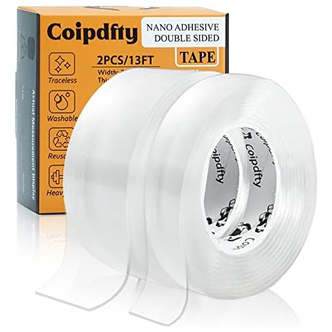 Coipdfty Double Sided Tape for Walls Removable Poster Tape Mount Tape Heavy Duty Sticky Tape for Wall Hanging Adhesive Tape Cover