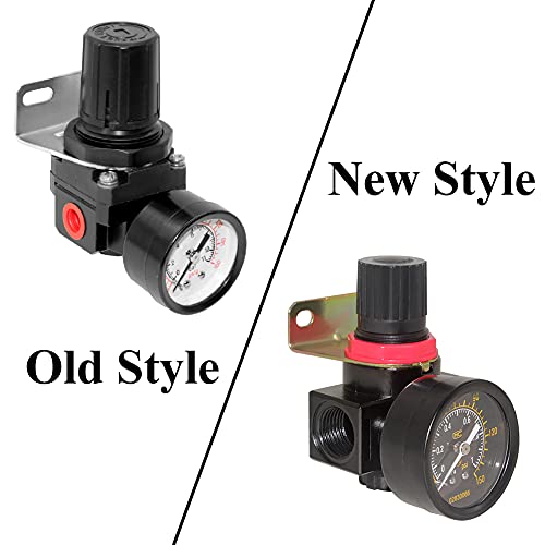 Beduan Br4000 Air Compressor Regulator Combo 1/2" Npt,Manual Drain With Bracket, Gauge #TOP7