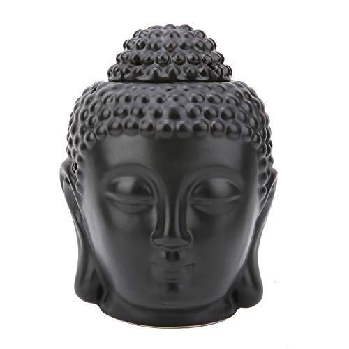 Joyzan Quemador de Cera Vela Buda, Quemadores Aromaterapia Esenciales Para la Cabeza Soporte Quemar Aceite Cerámica Difusor Incienso Dormitorio Baño Oficina Yoga Difusores Spa Sala Meditación