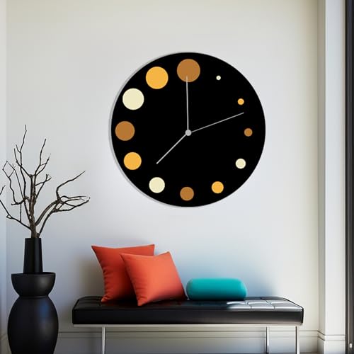 Horloge murale silencieuse sans tic-tac en métal noir pour bureau - 5