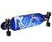 Mini Cruiser Longboard, 31 Inch Small Size Wide Wheel Skateboard, Beginner Stable & Easy-to-Control Skateboard, Suitable for Park & Street Riding, Unique Flame Pattern (Deer)