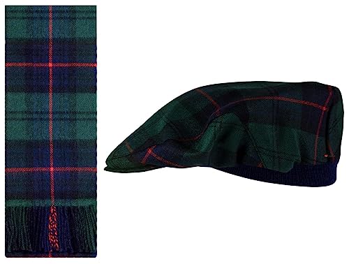 Casquette Plate Ajustable et Écharpe Laine Anti-Froid