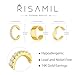 Risamil 14K Gold Plated Ear Cuffs Earrings for Women Non Piercing, Cuff Earrings Trendy Stack Stackable Hypoallergenic Dainty Cubic Zirconia Cartilage Hoop Earring Fashion Jewelry Set