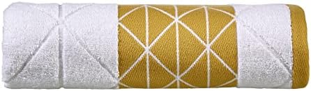 Olivia Rocco Towels Inca Super Soft Cotton Towel Luxury Diamond Jacquard Hand Bath Sheet Bathroom Hotel Collection, Hand Towel Grey/Pink